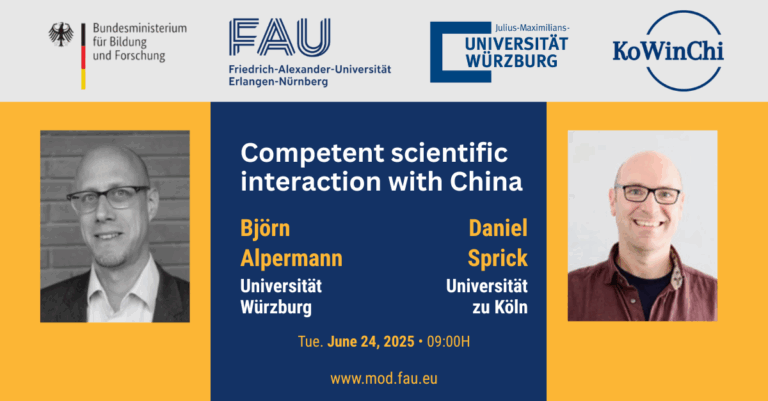 Competent scientific interaction with China
